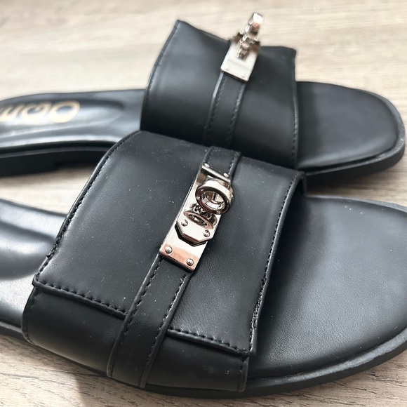 NEW EGO black lock detail slider sandals size 6. - Picture 3 of 5
